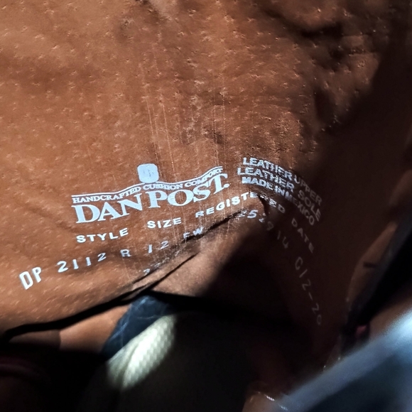 Vintage Y2K Men's Classic Western Dan Post Cowboy Leather Boots - Picture 5 of 6